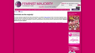 Feminist Majority Foundation Online - Update Your Email Preferences