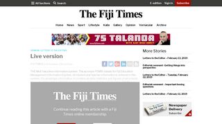 The Fiji Times » Live version
