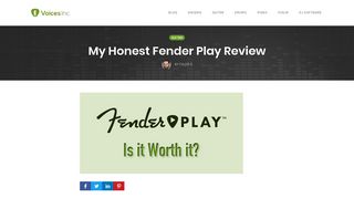 Fender Play Review 2018 - Is it Worth it and How Much Does it Cost?