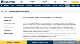 How to obtain a replacement FENSA Certificate - Hazlemere Windows