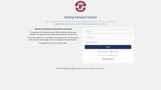 Login | Bishop Fenwick School - SchoolSpeak