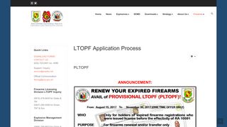 PNP Firearms and Explosives Office (FEO) - LTOPF (Individual)