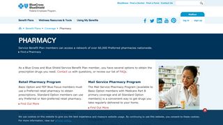Pharmacy-Blue Cross and Blue Shield's Federal Employee Program