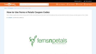 How to Use Ferns n Petals Coupons and Promo Codes - FreeKaaMaal