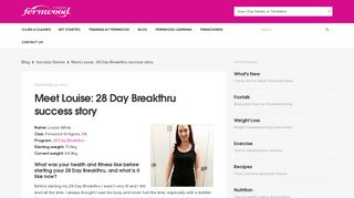 Meet Louise: 28 Day Breakthru success story - Fernwood Women's ...