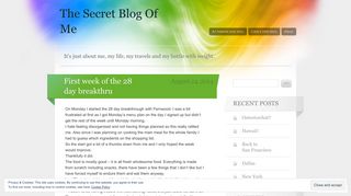 First week of the 28 day breakthru | The Secret Blog Of Me