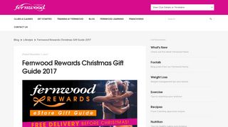 Fernwood Rewards Christmas Gift Guide 2017 - Fernwood Women's ...