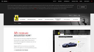 My Ferrari: Register Now - Ferrari.com