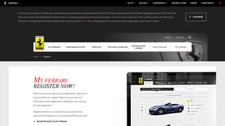 My Ferrari: Register Now - Ferrari.com