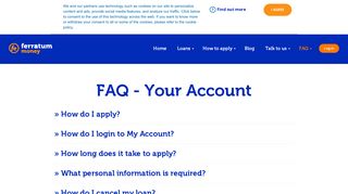 FAQ - Your Account | Ferratum Canada