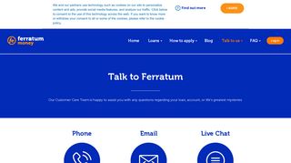 Contact us | Ferratum Canada