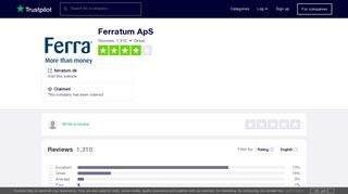 Ferratum ApS Reviews | Read Customer Service Reviews of ferratum.dk