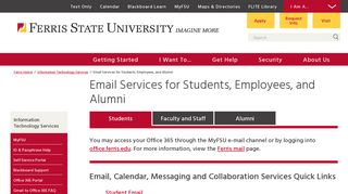 Email Services for Students, Employees, and Alumni - Ferris State ...