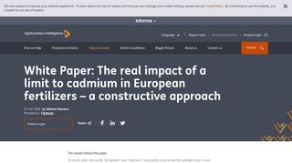The real impact of a limit to cadmium in European fertilizers | Fertecon ...