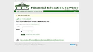 Login | Financial Education Services | FES Protection Plan
