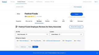Working as a Dairy Associate at Festival Foods: Employee Reviews ...