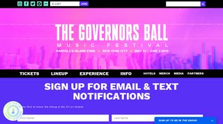 Sign Up For Email & Text Notifications – The Governors Ball Music ...