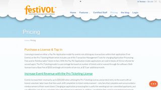 License festiVOL - The Event Volunteer Management Software Solution