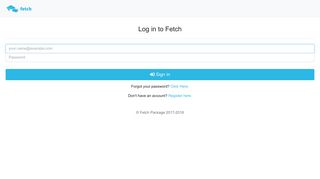 Log in to Fetch - Fetch Package