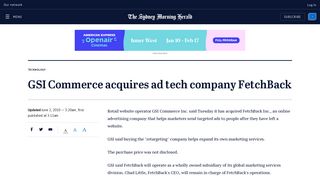 GSI Commerce acquires ad tech company FetchBack