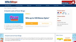 Fever Bingo reviews, real player opinions and review ratings ...