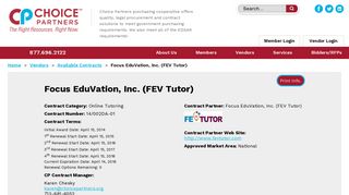 Focus EduVation (FEV Tutor) | Online Tutoring | Choice Partners ...