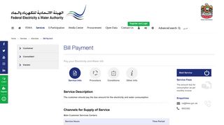 Bill Payment | FEWA | Federal Electricity and Water Authority