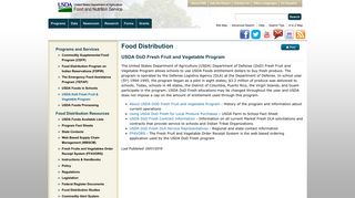 USDA DoD Fresh Fruit and Vegetable Program | Food and Nutrition ...