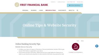 Online Tips & Website Security | First Financial Bank | El Dorado, AR ...