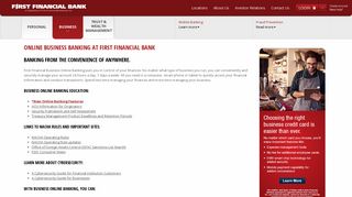 Online Business Banking | First Financial Bank in Texas