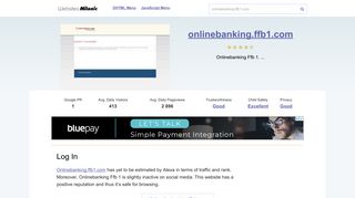 Onlinebanking.ffb1.com website. Log In.