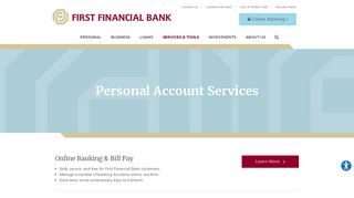 Personal Account Services | First Financial Bank | El Dorado, AR ...