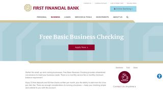 Free Basic Business Checking | First Financial Bank | El Dorado, AR ...