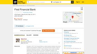 First Financial Bank 4790 Eastern Valley Rd, Mc Calla, AL 35111 - YP ...