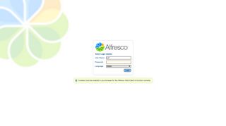 Alfresco Web Client - Login