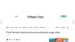 First Farmers bank announces employee wage raise | Business News ...