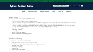 First Federal Bank - Checking