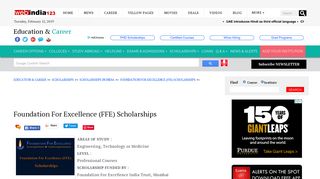 FFE Scholarship 2018, Foundation For Excellence Scholarships 2018