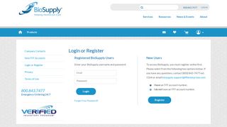 Login - BioSupply Orders - FFF Enterprises