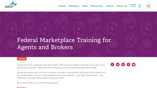 Federal Marketplace Training for Agents and Brokers - AHIP