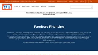 Furniture Financing - FFO Home