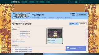 Greeter Moogle | FFXIclopedia | FANDOM powered by Wikia
