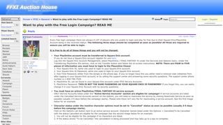 Want to play with the Free Login Campaign? READ ME - FFXIAH.com