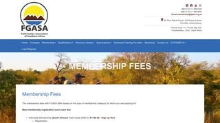 Membership Fees | FGASA