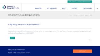 Is My Policy Information Available Online? | Fidelity & Guaranty Life