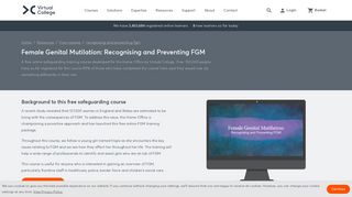 Recognising and Preventing FGM Free Course | Virtual College