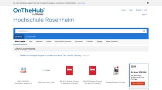 Hochschule Rosenheim | Academic Software Discounts - OnTheHub