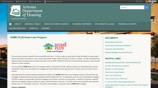 HOME PLUS Home Loan Program | Arizona Department of Housing