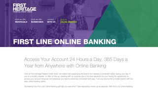 First Line Online Banking with First Heritage Federal Credit Union