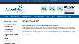 Florida Hospital Credit Union - Mobile Banking